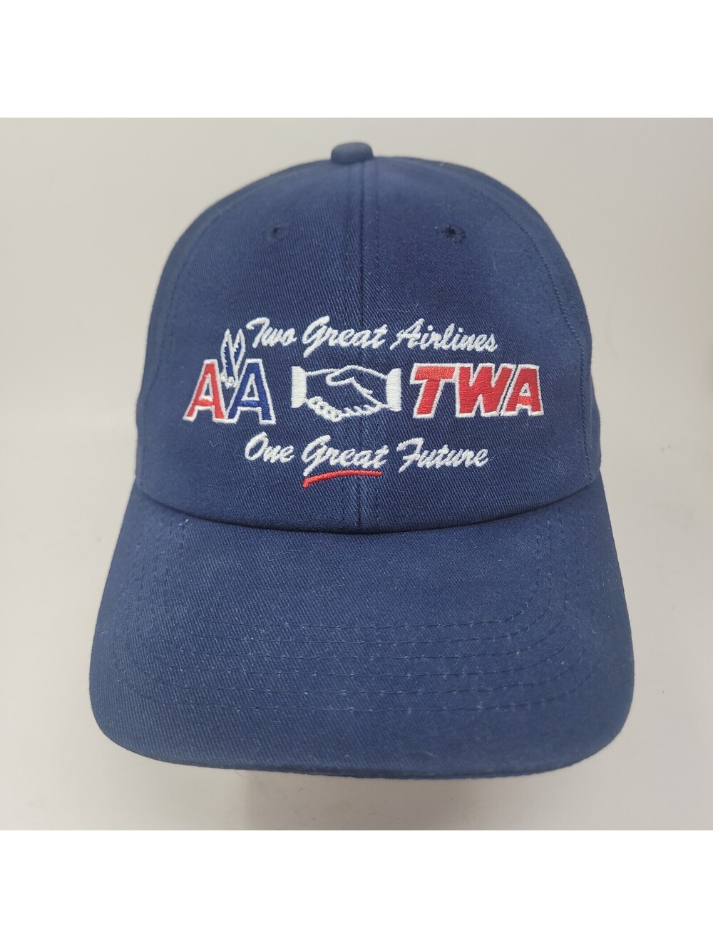 Vintage 2001 American Airlines TWA Merger Hat Two Great Airlines Strapback Cap